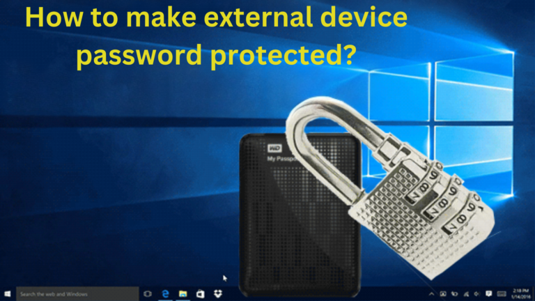 How to make external device password protected?